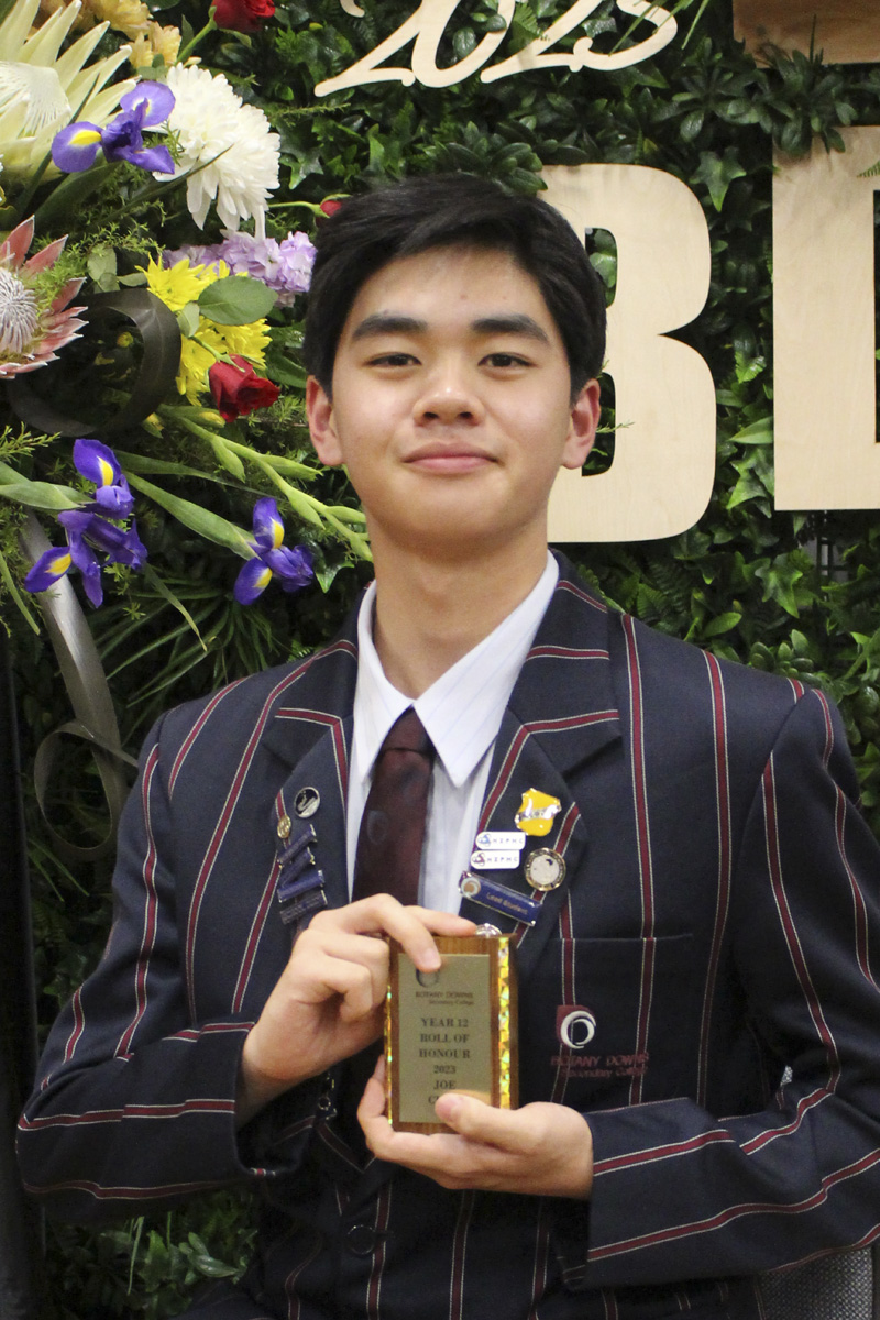Joe Chan - Academic Honour Roll Year 12 2023 cropped